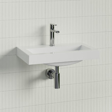 Monaco Grand Ensuite Accessible 600mm Gloss White Wall Hung Basin